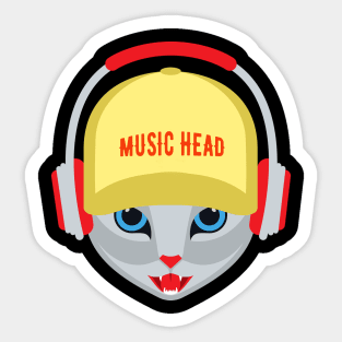 Music Head Sticker